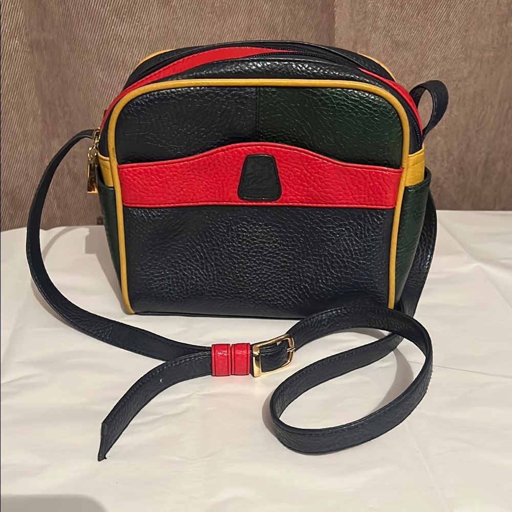 Vintage Mouflon Crossbody Bag Colorblock Purse